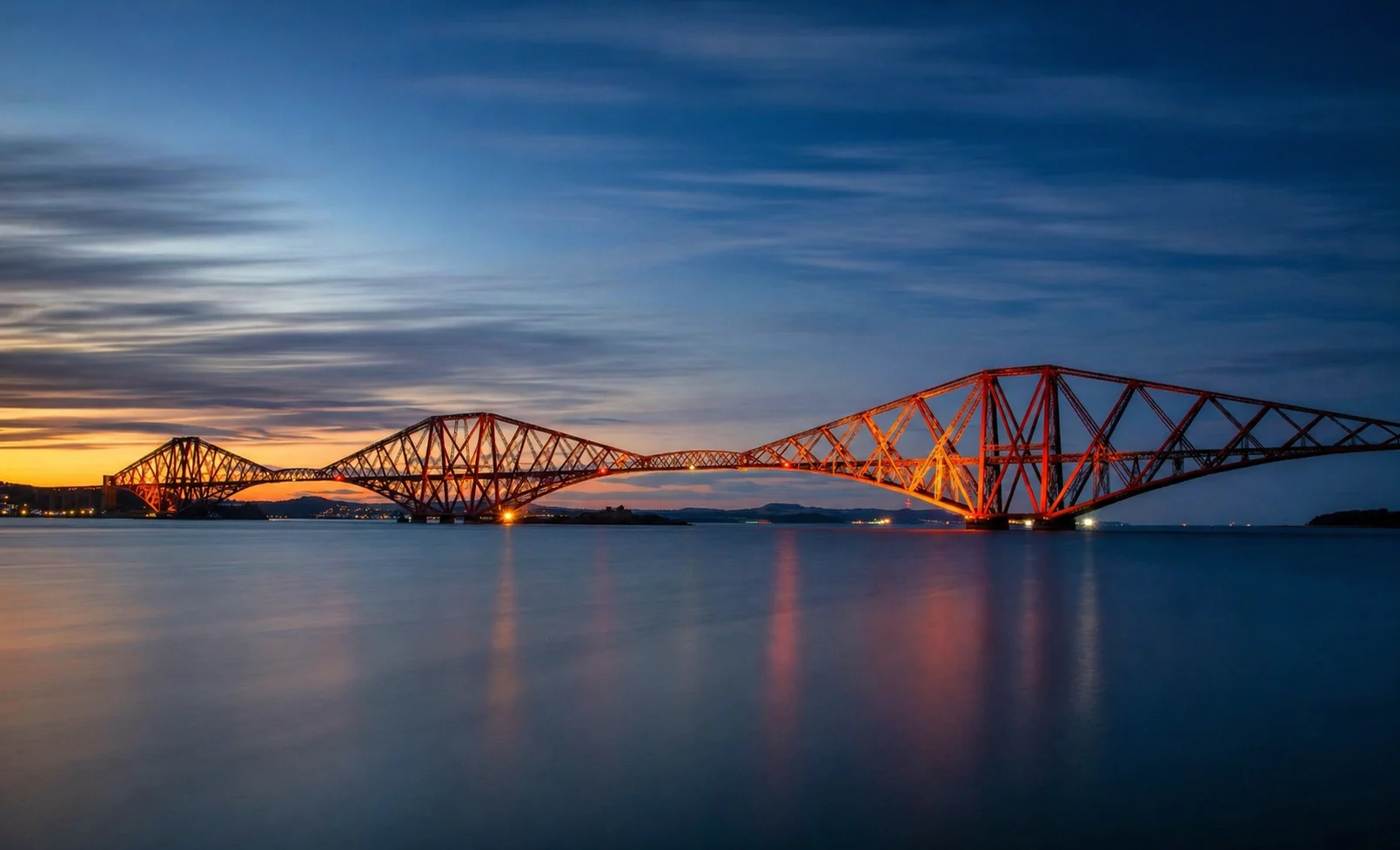 The Forth Railway Bridge spanning the Firth of Forth, Edinburgh -- a UNESCO World Heritage Site