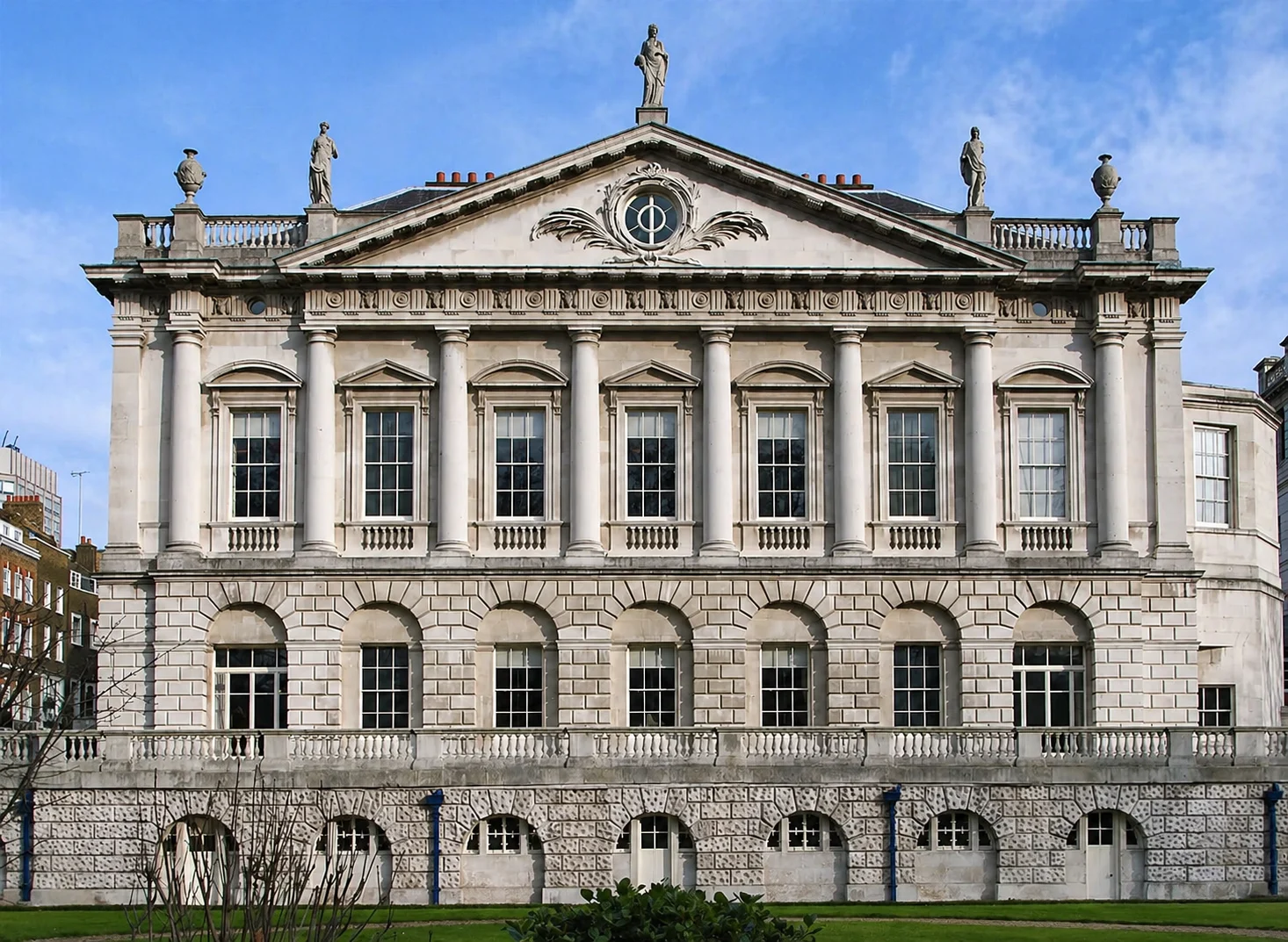 Spencer House -- the grand neoclassical facade of London's finest surviving 18th-century private palace