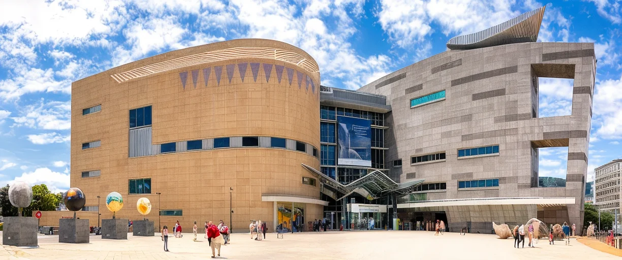 Te Papa Museum -- waterfront exterior of New Zealand's national museum in Wellington