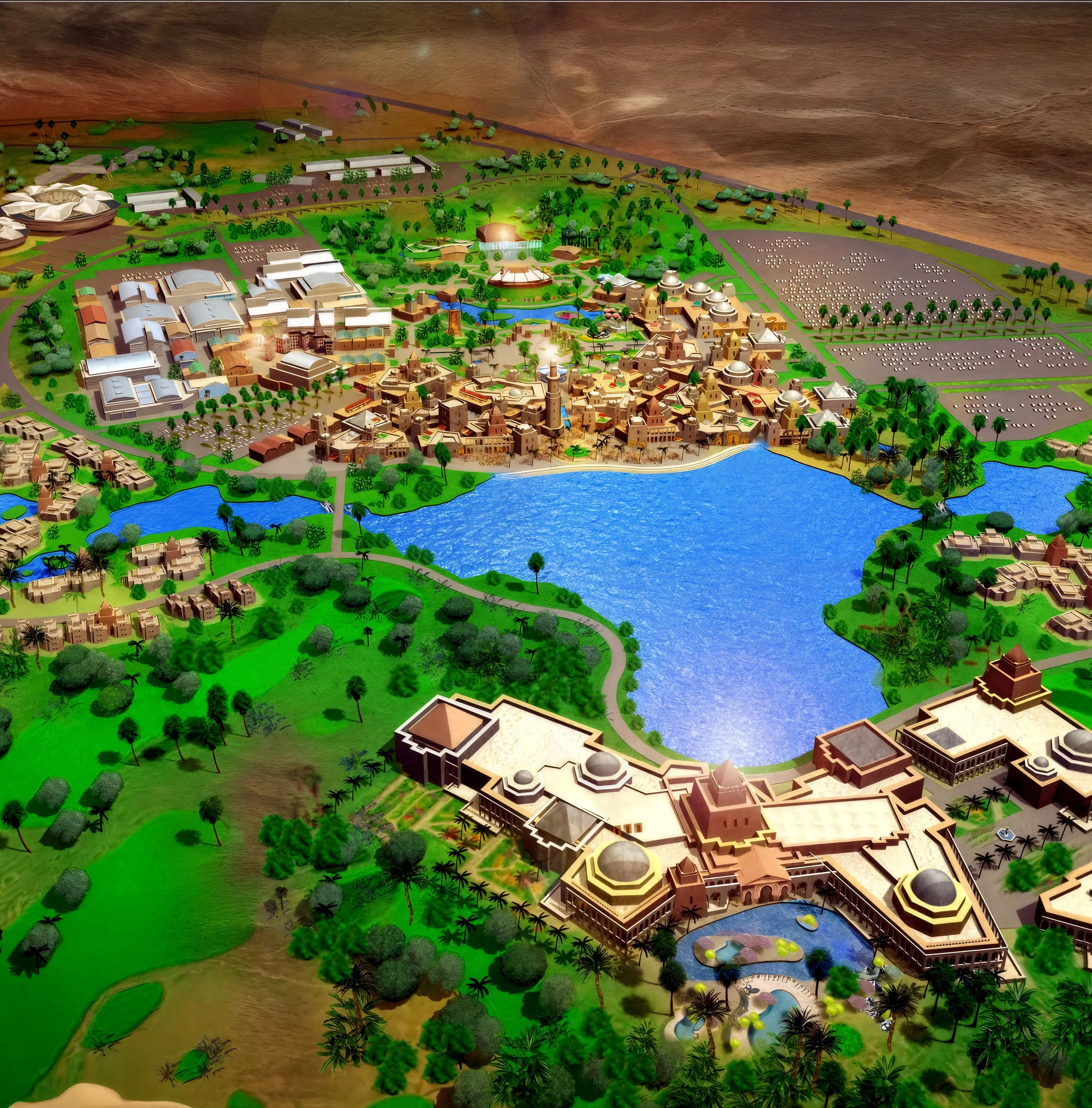 Morocco Film City Marrakech -- aerial render of the 650-hectare mixed-use film and resort development